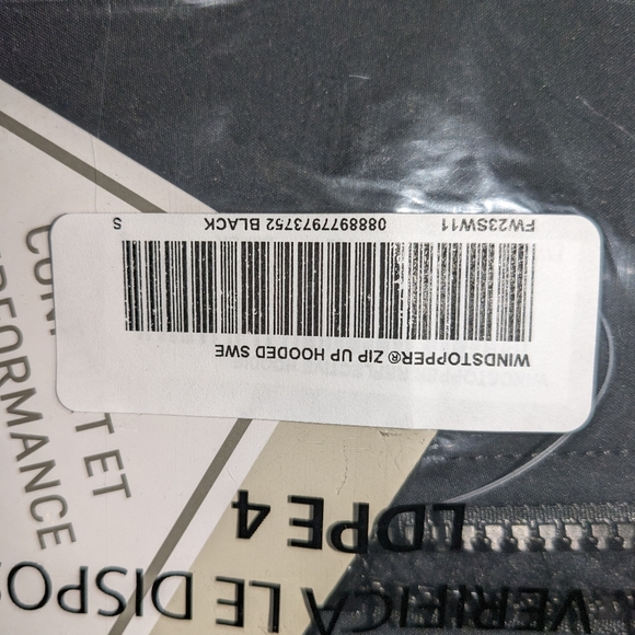 Supreme WINDSTOPPER® Zip Up Hooded Sweatshirt Black - Small  SOLD - Picture 4 of 5